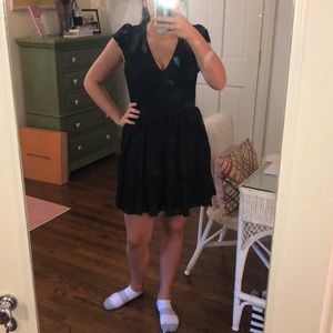 Black Lace Mini Dress